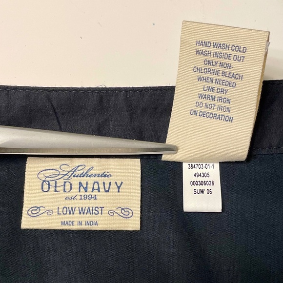 Vintage Boho Y2K Old Navy Black Silver Embroidered Skirt NWT - Picture 10 of 16